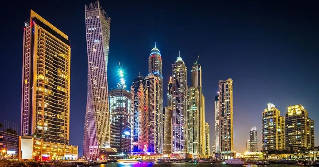 Umm Al Quwain Marina skyline