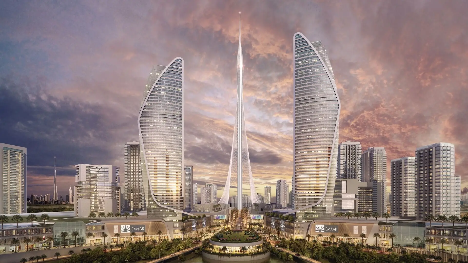 Dubai Creek Harbour (The Lagoons) skyline